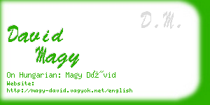 david magy business card